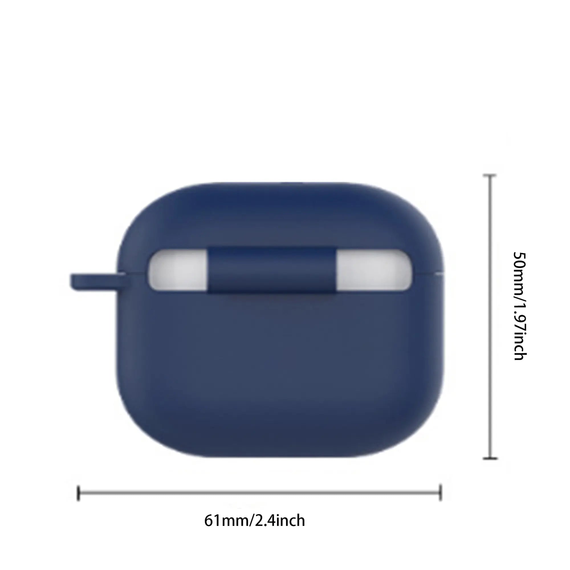 Premium Silicone Earphone Case with Carabiner - Shockproof Protective Cover for AirPods Pro 2 with Visible LED Charging Indicator - Ideal Earbud Protector for Men and Women