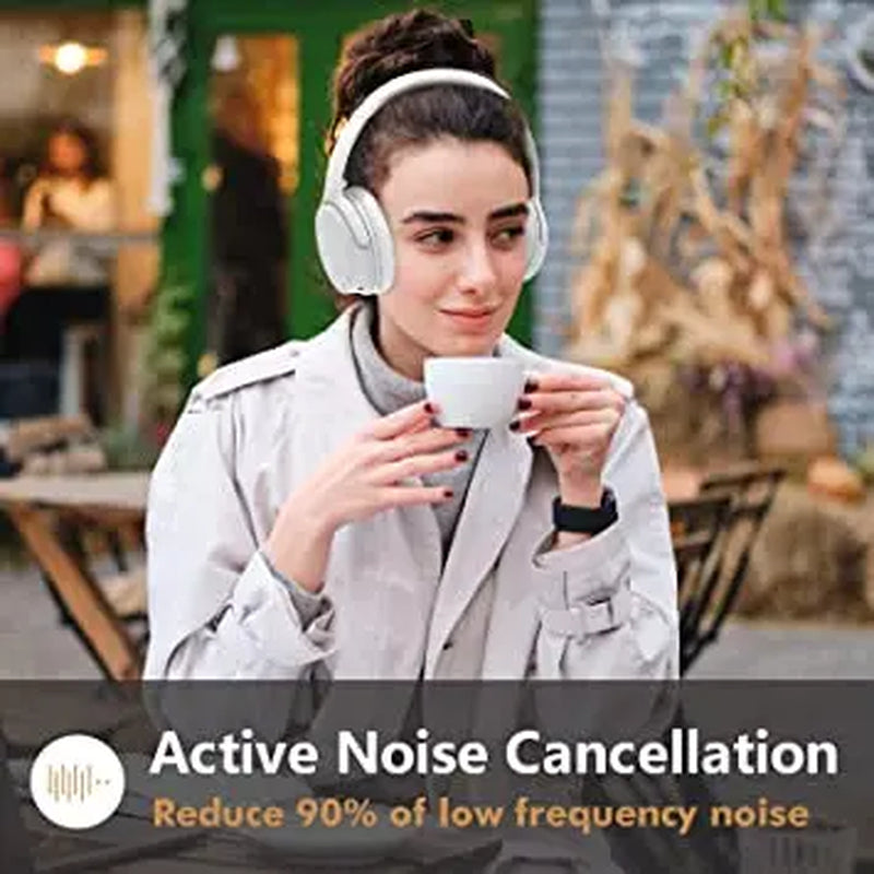 Srhythm NC25 Wireless Bluetooth 5.3 Over-Ear Noise Cancelling Headphones with Low Latency Game Mode