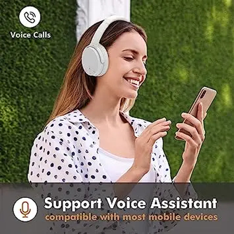 Srhythm NC25 Wireless Bluetooth 5.3 Over-Ear Noise Cancelling Headphones with Low Latency Game Mode
