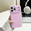 Iphone 17 Pro Max Air 16 Pro 15 14 plus 13 12 11 Pro Magnetic Defender 2 in 1 Dual Layer Jelly Soft Matte Clear Silicone + Candy Color-Blocking PC Hybrid Magsafe Wireless Charging Case Frosted Shockproof Bumper Luxury Back Cover