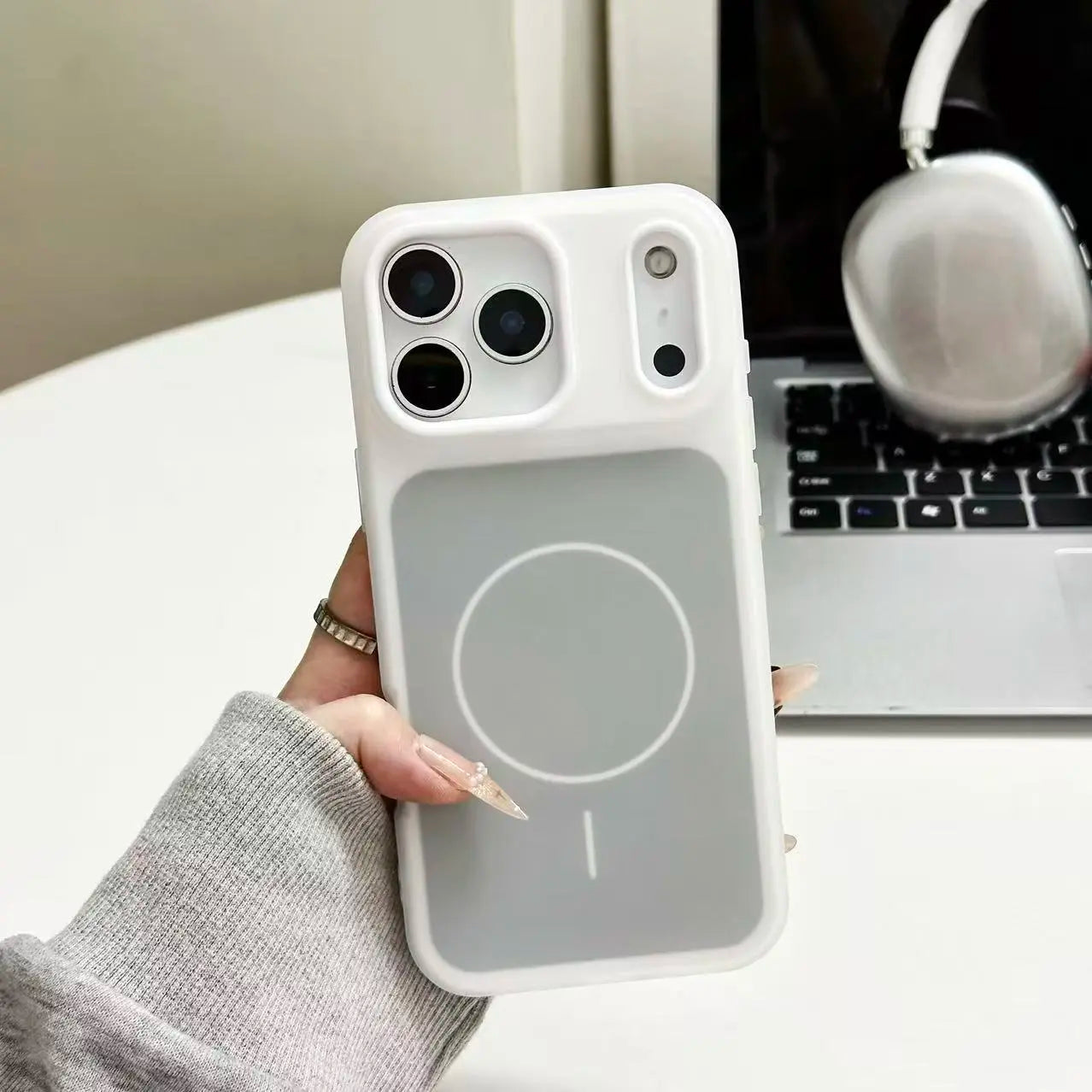Iphone 17 Pro Max Air 16 Pro 15 14 plus 13 12 11 Pro Magnetic Defender 2 in 1 Dual Layer Jelly Soft Matte Clear Silicone + Candy Color-Blocking PC Hybrid Magsafe Wireless Charging Case Frosted Shockproof Bumper Luxury Back Cover