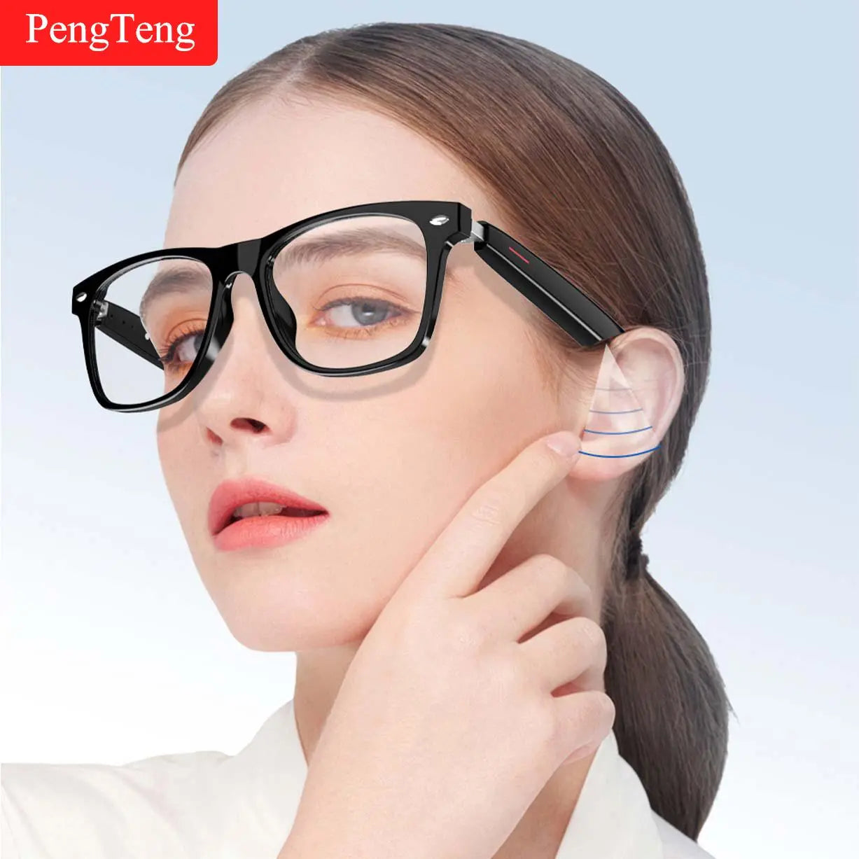 E13 Smart Glasses | Surround Stereo Hi-Fi Sound, Voice Call Answer, Music Playback, Fast Bluetooth Pairing, Large Capacity Battery & Long Battery Life, Suitable for Home, Work, Commute, Travel & Outdoor Sports