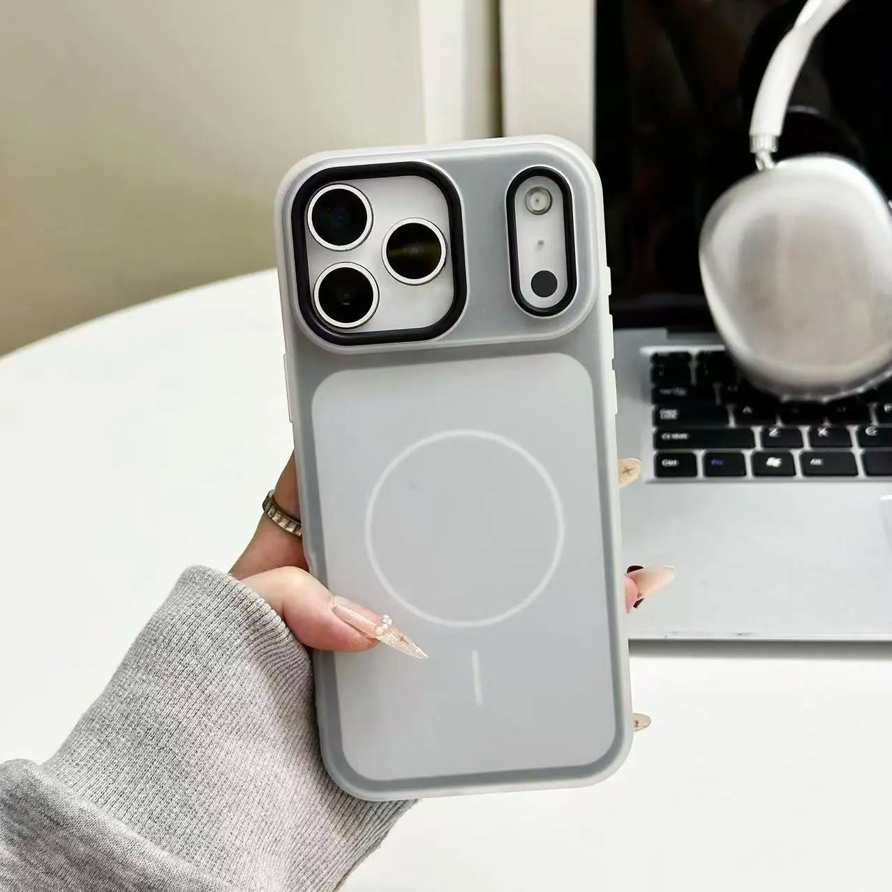 Iphone 17 Pro Max Air 16 Pro 15 14 plus 13 12 11 Pro Magnetic Defender 2 in 1 Dual Layer Jelly Soft Matte Clear Silicone + Candy Color-Blocking PC Hybrid Magsafe Wireless Charging Case Frosted Shockproof Bumper Luxury Back Cover