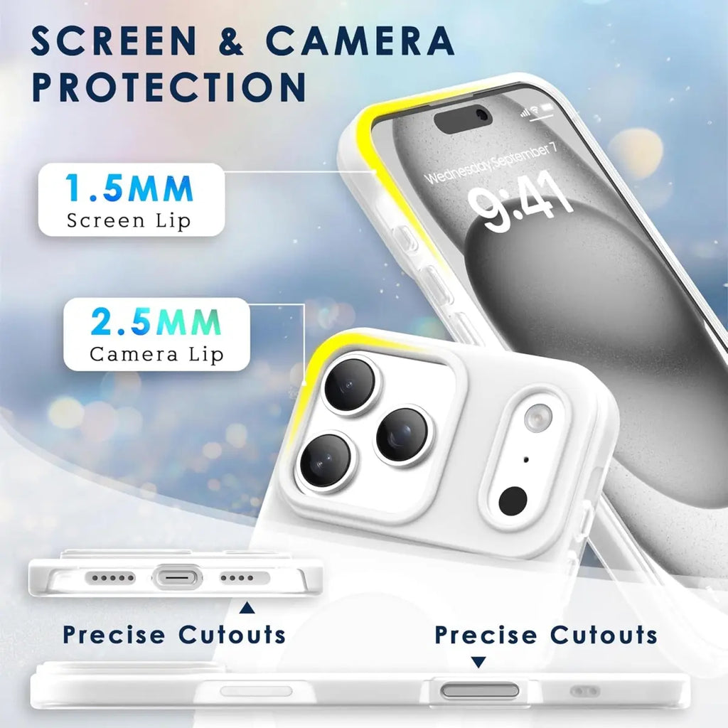Iphone 17 Pro Max Air 16 Pro 15 14 plus 13 12 11 Pro Magnetic Defender 2 in 1 Dual Layer Jelly Soft Matte Clear Silicone + Candy Color-Blocking PC Hybrid Magsafe Wireless Charging Case Frosted Shockproof Bumper Luxury Back Cover