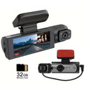 High-Definition Front and Rear Dual-Lens Car-Mounted Driving Recorder with 3.16-Inch IPS Screen Car Dash Camera, Dash Camera for Cars Front and Rear