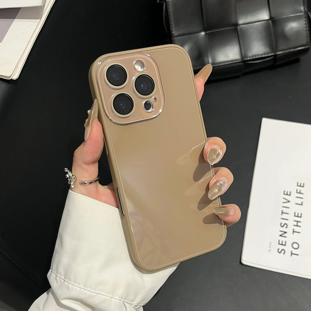 Candy Macaron Crystal Clear Iphone Case, Skin-Feel Soft TPU Bumper & Hard PC Back, Full Lens Protection, Cute Minimalist Pink & White, Compatible with Iphone 17/16/15/14/13 Pro Max Plus