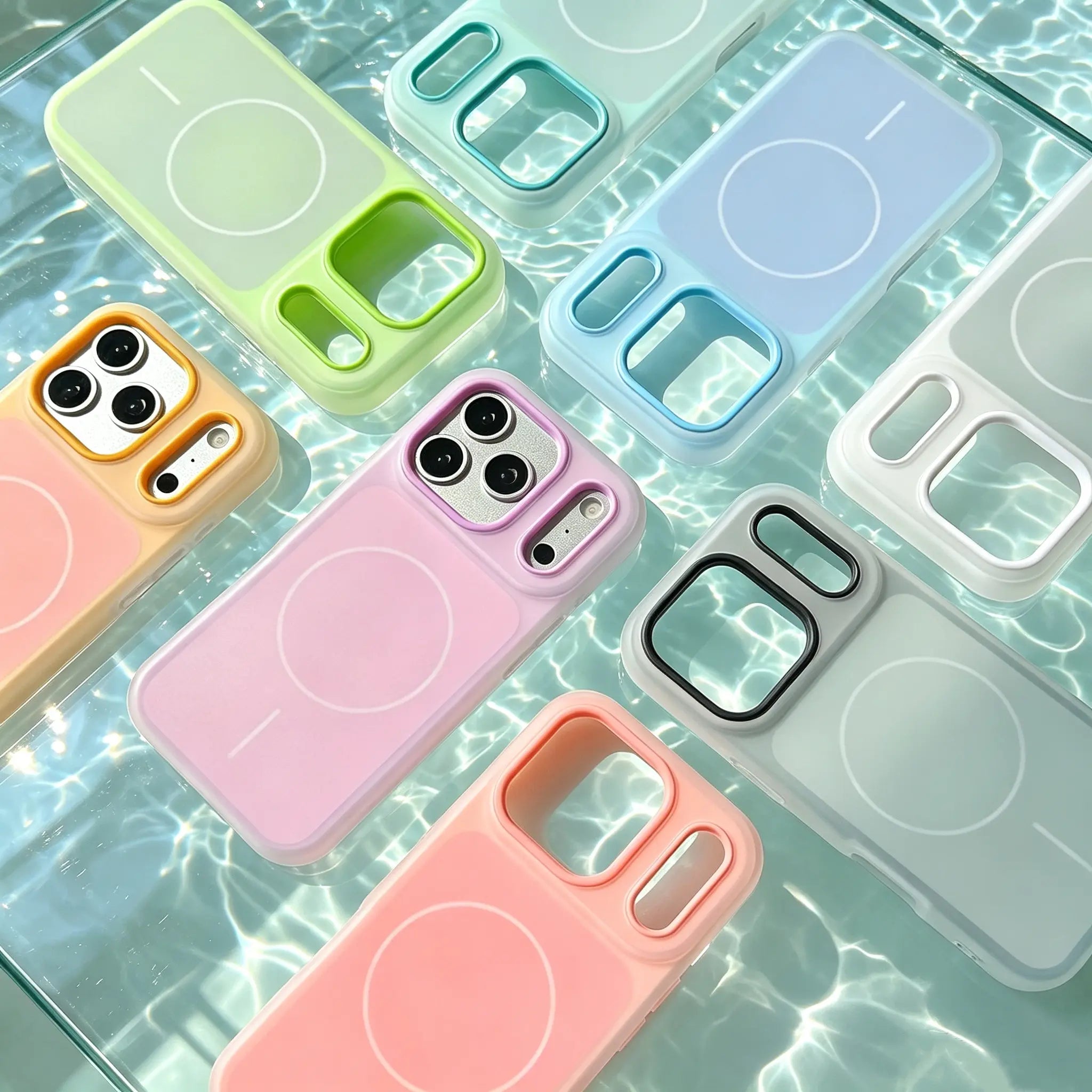 Iphone 17 Pro Max Air 16 Pro 15 14 plus 13 12 11 Pro Magnetic Defender 2 in 1 Dual Layer Jelly Soft Matte Clear Silicone + Candy Color-Blocking PC Hybrid Magsafe Wireless Charging Case Frosted Shockproof Bumper Luxury Back Cover
